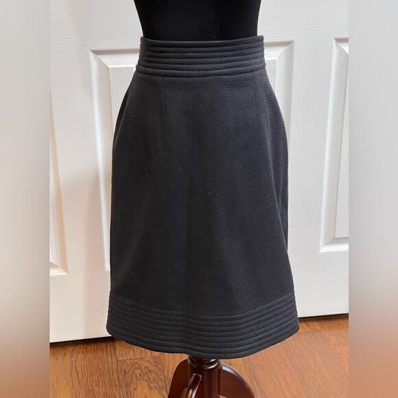 Fendi Black Pleated Wool-Blend Skirt - Size 44 - Made in Italy - Picture 1 of 5